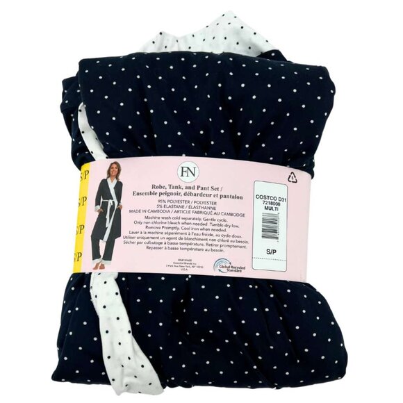 Flora Nikrooz Navy & White Sleep Set: 3 Pieces / Size Small - Picture 2 of 2